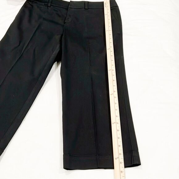 Eddie Bauer Capri Pants Mercer Fit Cropped Relaxed Zip Front Black Cotton 10 - Picture 7 of 12